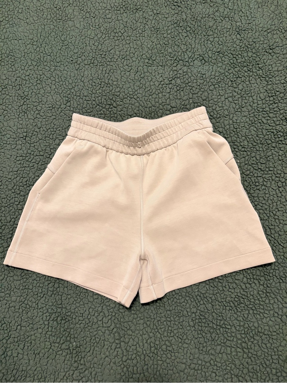 lululemon cream softstreme sweatshorts